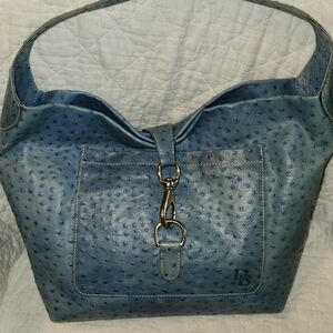 Blue Textured Women Bag